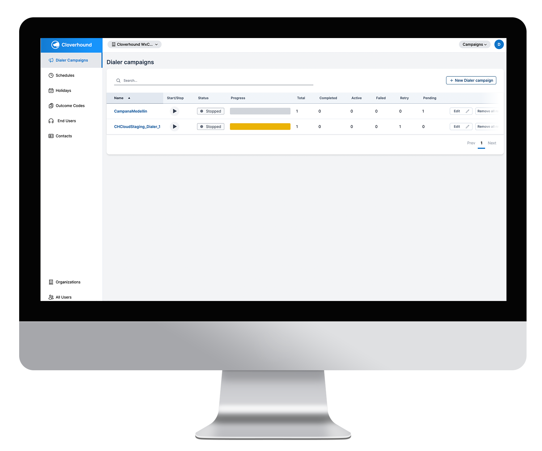 Campaign Manager interface